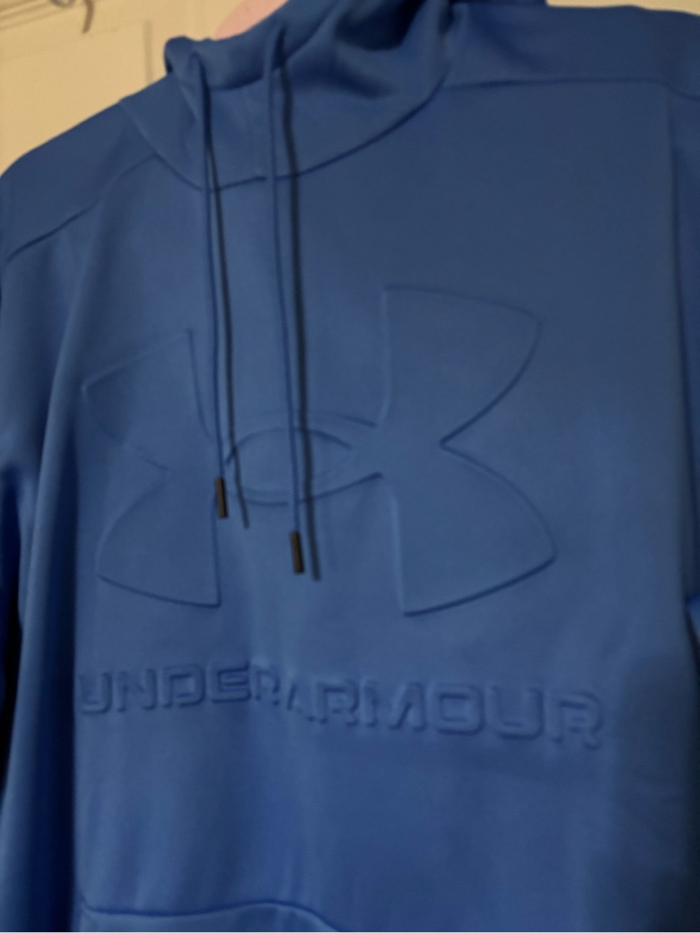 Under Armour Blue Embossed Logo Pullover Hoodie